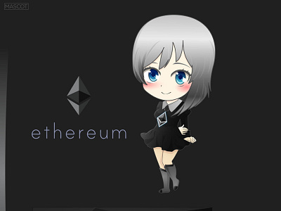 ethereum mascot altcoin bitcoin coin crypto currency eth illustration