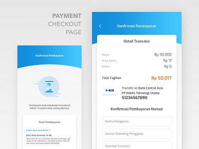 payment bank transfer checkout design interface appscreen checkout design designapp payment paymentapp ui ux