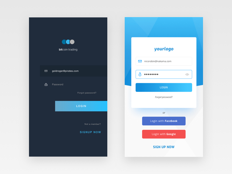 Login Interface by Oktaviasari Dina on Dribbble