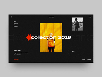 Harvest shop clean design typography ui ux web website
