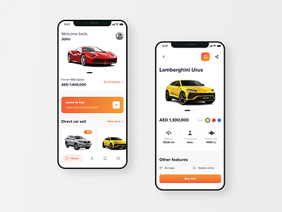 Car selling mobile app app application clean design icon icons typography ui ux vector