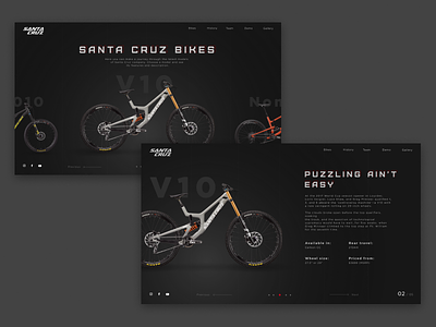 Santa Cruz bikes - promo site brand design icon icons identity logo typography ui ux vector web website