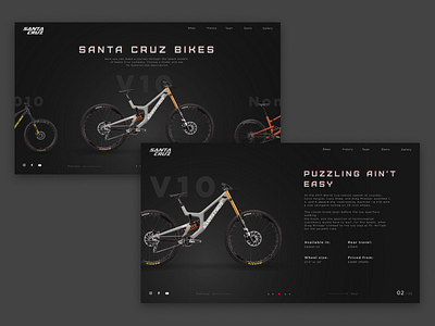 Santa Cruz bikes - promo site