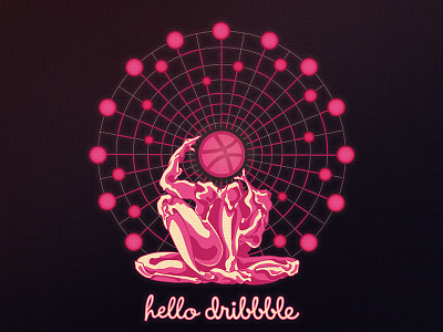 Hello Dribbble! debut dribbble illustration illustrator logo photoshop