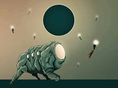 Moonchild character creature dream illustration illustrator moon photoshop surrealism