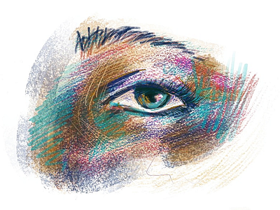In the eye of the beholder colorful colours digitalart eye illustration krita sketch