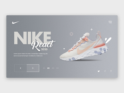 Nike React nike shoes ui ux design webdesig