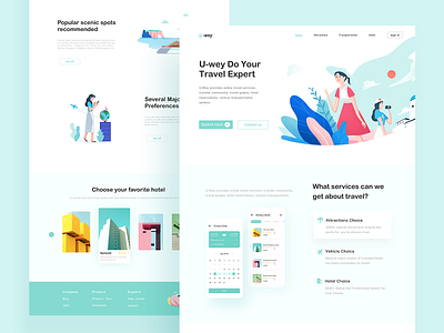 tourism-themed web design ui ux web