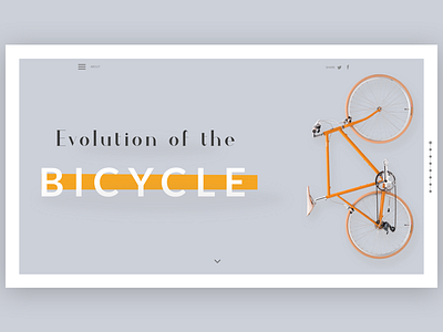 Evolution of the bicycle bicycle bike clean onepage ui ux web