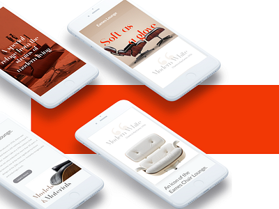 Eames Lounge Chair clean design landing product responsive ui ux