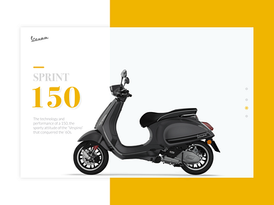 Sprint 150 design digital graphic landing product sprint150 type ui ux vespa website