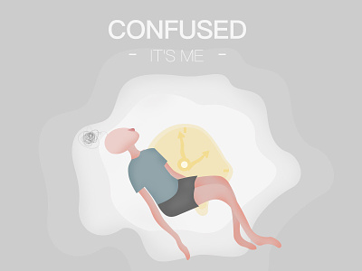 Confused confused illustration lazy time