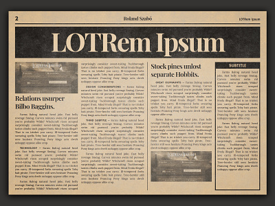 Old Newspaper Inspired Portfolio Idea - A Project [Discontinued]