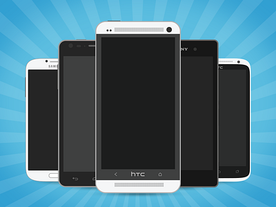 Flat Vector Mobile Phones