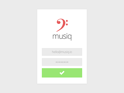 Musiq App Login Form app form login