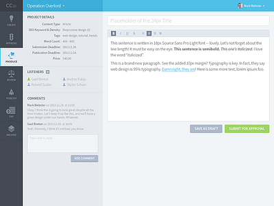 Content Creation Marketplace App Design app application blog clean dashboard design marketplace writing