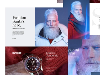 Fashion Santa for SWAGGER Magazine design fashion santa flat kris kringle landing magazine paul mason santa santa clause swagger ui website