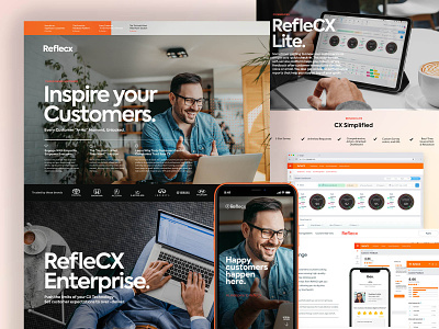 RefleCX by IBEX app branding customer experience design homepage ibex landing mobile onepage ui ux website
