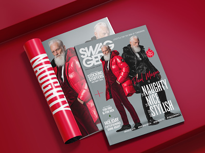 SWAGGER MAGAZINE - THE NAUGHTY THE NICE AND THE STYLISH annual book christmas cover design fashion fashion santa holiday layout magazine paul mason publication santa swagger swagger magazine zine