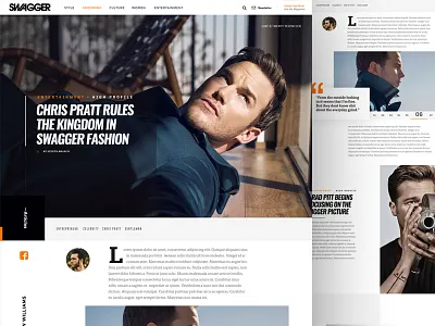 Swagger Magazine Article Page article page blog classy flat landing luxury magazine masonry portfolio ui website wordpress