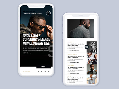 Swagger Magazine Mobile app article blog classy clean content iphone magazine minimal mobile ui ux