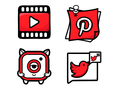 Styled Social Icons - Design Concept