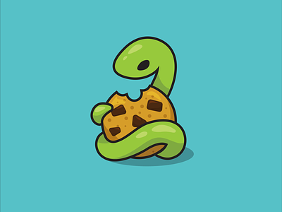 Animal Logo Design - Python Morsels abstract animal brand branding character coding cookie cute development django illustration logo logotype morsel programming python reptile snake vector
