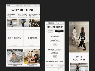 Clothing Rental Website clean design clothing fashion rental web webdesign website