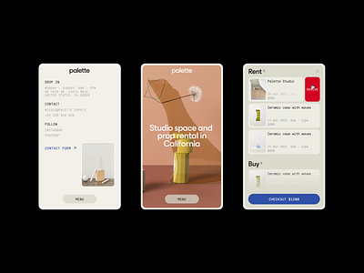 Palette clean design clothing design ecommerce editorial fashion folio layout photo photogapher portfolio rent rental ui web website