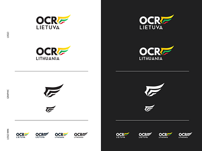 OCR - LOGO 1 brand identity branding composition design graphic design lithuania logo shape elements simple design sports sports branding sports logo ui wing