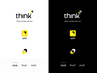 think c - logo (concept) branding composition contrasting graphic design icon logo logo design logotype mark shape elements shapes simple design typography ui