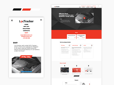 LocTracker - Easy (Website design) branding graphic design identity landing page logistic simple design slider ui website website design