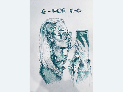 Auto portrait on paper
