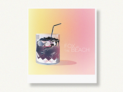 Fox in the beach / Illustration / artwork colorful design composition creative design design digital 2d fox glass graphic art graphic design grunge textures illustrating illustration illustration art learning mountains textures vector vector artwork