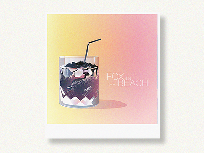 Fox in the beach / Illustration /