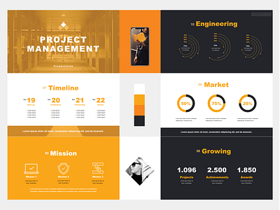 Orange keynote design / Big typeface composition design digital 2d graphic design keynote presentation keynote template project management shape elements simple design simplicity ui