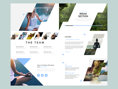 Yoga - Keynote presentation design calming composition design graphic design keynote presentation keynote template meditation minimalism oceans simple clean interface simple design ui yoga