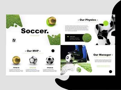 Soccer Keynote design composition design graphic design keynote presentation keynote template shape elements simple design soccer soccer ball sports design vector wavy