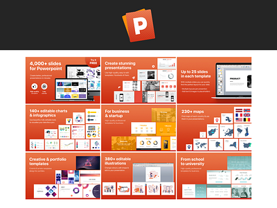 Powerpoint application Brand Design - finishing lines