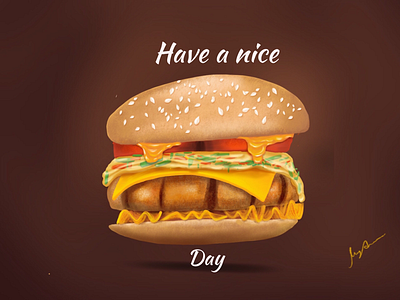 Have a nice burger day! art digital dribble food foodporn illustration