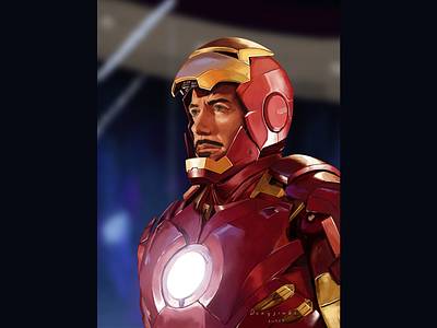 I'm Iron Man ironman marvel ui 向量 平面 插图 绘画 设计