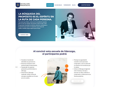 Escuela del Propósito design escuela homepage liderazgo web