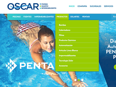 Piscinas Oscar corporate pools products web