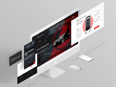 Sophiecar car design interface page photoshop site web