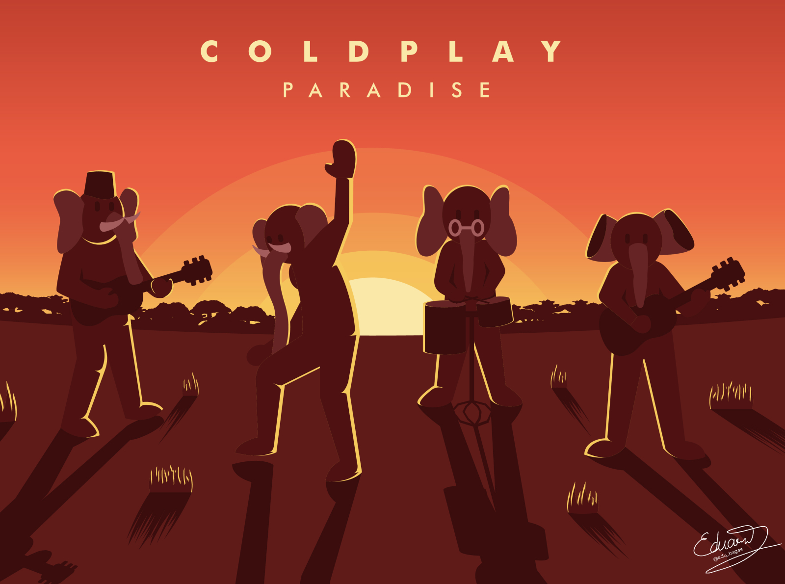 coldplay paradise background