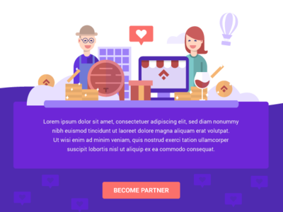 Ecosystem Followine design ui character wine adobe illustrator illustration vector feedback token