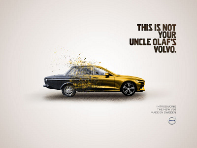 Volvo V60 Car Advertising advertising billboard car design eyecatching graphic design manipulation photoshop print volvo