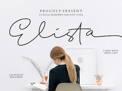 Elista - a Casual Handwritten Font Style