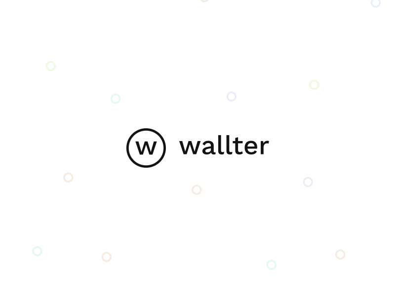 wallter — logo and floaty coins animated coins colourful concept floaty freelance grotesque icon logo pattern sweet wallter