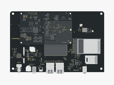 pcb motherboard illustration complex document documentation graphic illustration lora motherboard pcb plate thing